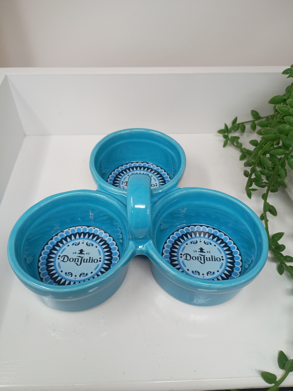 Turquoise 3-Section Serveware Dish